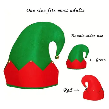 Elf, Cepure, Apavu Vāciņu Komplekts Elf Tēmu Ziemassvētku Piederumi Svētku Ziemassvētku Elf Tērpu Aksesuāri Augstas kvalitātes Pieaugušo Puses