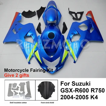 Par Suzuki GSX-R600 R750 04-05 K4 K5 Aptecētājs Motociklu Iestatīt Ķermeņa Komplekts Apdare, Plastikāta Aizsargs Plāksnes Piederumi Shell S0604-2011