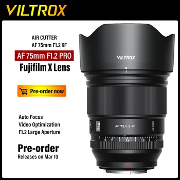 VILTROX 75mm F1.2 Fuji X Objektīva Auto Fokusu Lielu Apertūru Portrets APS-C Fujifilm XF Mount Kameras X-T4 T100 X-H2S X-T30 X-Pro3