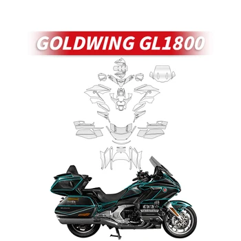 Izmanto HONDA GOLDWING1800 Motociklu Pilnu Krāsu Aizsardzības Plēves Velosipēdu Aksesuāri Caurspīdīgu Krāsu Daļas Platība Uzlīmju Komplekti