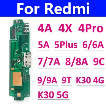 5GAB Daudz Jaunu Xiaomi Redmi K30 4G 5G 5 5A 6 6A 7 7A 8 8A USB Uzlādes Port Savienotājs Valdes Flex Kabelis Ar Mikrofons Mic