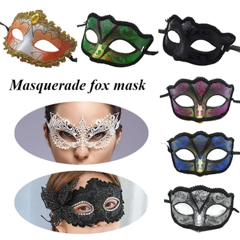 Venēcijas Puse Acu Maska Sexy Dāmas Maskēties Bumbu Maskas, Mežģīnes, Izveidot Jaunus Black Karnevāla Masku Kostīmu Sexy Puse Dekori
