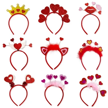 Valentīna Diena Cepures Mīlestība, Sirds, Galvas Galvassegu Jaunajā Gadā Grupa Matu Joslu Dekori