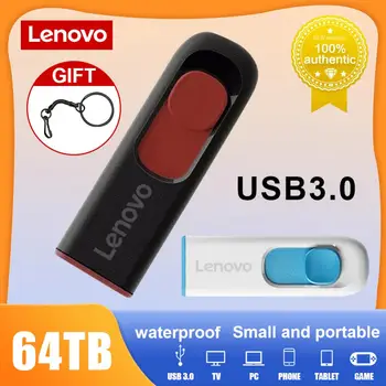 Lenovo 64TB 2TB, USB Zibatmiņas Diskus 16TB Pildspalvu Disks 4TB USB Atmiņa, 128GB USB 3.0 Zibatmiņas Diskā U Stick Ūdensizturīgs Klēpjdatoru Desktop PC
