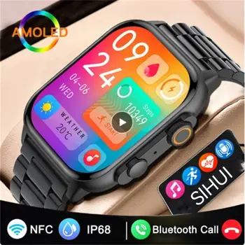 2023 Jaunu Smartwatch Mens AMOLED HD Ekrānu, Bluetooth Zvanu IP68 Ūdensnecaurlaidīga Heartrate Mūzika, Sports, Sievietēm, Smart Skatīties Uz Android vai IOS