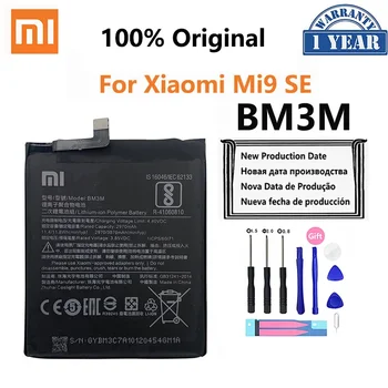 100% Oriģināls Xiao Mi Nomaiņa Akumulatora BM3M Par Xiaomi Mi9 SE Mi 9SE 3070mAh Augstas Ietilpības Telefonu Baterijas Bezmaksas Rīki