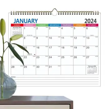 Ģimenes Galda Kalendārs 2023-24 Ikmēneša Plānotājs Minimālisma Darbvirsmas Sienas Kalendārs 14.7*11.4 Biezā Papīra Gada Kalendārs Ar