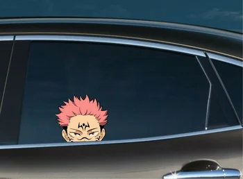 Par 1Pair/2gab Sukuna Peeker Peeking Auto Bufera Logu Vinila Decal Anime Uzlīmes Jujutsu