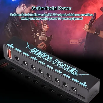 Ģitāru Pedāļu Barošanas PW-1 8-way 9V Izolēts DC Izejas Jauda Piegādes Mūzikas Instrumentu Effector Power Box Ģitāru Piederumi
