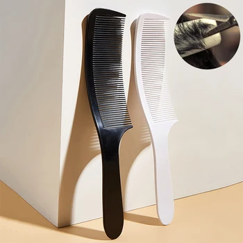 1GB Izliektas Skuveklis Hair Clipper Griešanas Ķemme Frizētava Flat Top Ķemme Anti-static Salons Griešanas Ķemme Ieveidošanas Suka