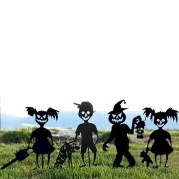 Halloween Gudrs Spoks Zombijiem-Metāla Mākslas Pastāvīgā Siluets Dārza Pagalmā Kaudzē Āra Skulptūru Maz Velns Mājas Dekoru