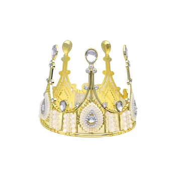 4gab Zelta Kroņa Kūka Topper Bērnu Dušas, Dzimšanas dienas Princese Puse Kāzu Kūka Rotājumi Rhinestone Crystal