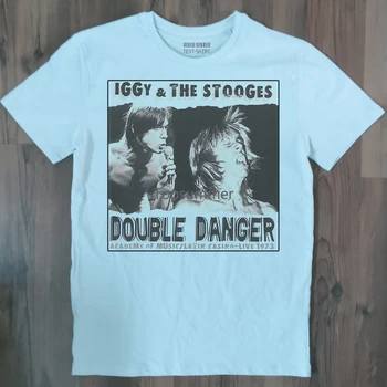 Iggy Pop Stooges Duble Briesmas T Krekls Unikāls Roku Darbs, Augstas Kvalitātes Kokvilnas T Krekls