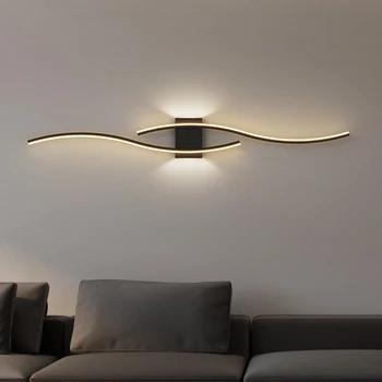 Vienkāršība Minimālisma Sloksnes Sienas Lampas LED ModernBackground Dekoratīvās Gaismas, Lai Dzīvojamā Istabā, Guļamistabā, Mājas Apgaismes Armatūra