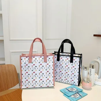 Hello Kitty jaunu modes vienkārša kvadrātveida somas cute karikatūra drukāšanas grims mazgāt uzglabāšanas soma, roku uzskaites māmiņa soma sieviešu soma