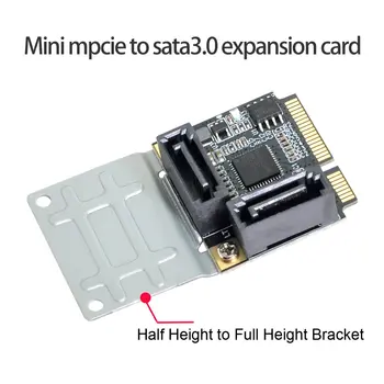Cablecc PCI-E, PCI Express Mini SATA 3.0 Dual Ostas Adapteris Converter Cieto Disku Paplašinājuma Karti CY