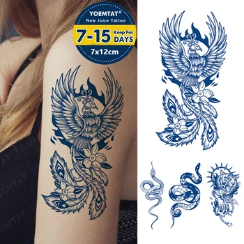 Tonējoša Ķīnas Dragon Phoenix Ūdensnecaurlaidīgus Pagaidu Tetovējumu Uzlīmes, Sula, Tinte, Kas Ilgst Tetovējums, Body Art Viltus Tatto Sievietes Vīrieši