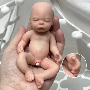Saskia 6 Collu Mini Krāsotas Bebe Pilna ķermeņa Silikona Spilgti Atdzimis Lelle Roku darbs Jauki 3D zili vēnu redzams