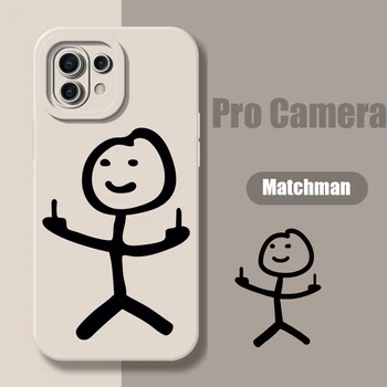 Karikatūra Matchman Tālruni Gadījumā, Huawei Honor 70 30 20 10 10es 50 50SE 5G Lite Pro Gadījumos, Mīksta TPU Šķidruma Silikona Aizmugures vāks