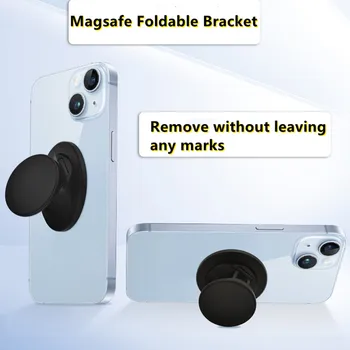 Salokāma Magnētisko Tālruņa turētājs iPhone 15 14 13 12 Pro Max Magsafe Soporte Para Celular Macsafe Stāvēt Rokturis Atbalsta Šūpuļa