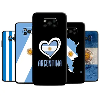 Argentīnas Karoga Līniju Saule Phone Gadījumā Xiaomi Mi Poco F5 Pro C40 F4 GT C55 X3 NFC X5 X4Pro M5 M3pro F1 X3 GT Silikona Vāciņu