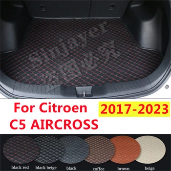 SJ Auto Bagāžnieka Paklājiņš Custom Fit Par Citroen C5 AIRCROSS 2022 2023 2021 2020 2018 2019 AUTO Astes Boot Paplātes Kravas Paklāju Pad Aizsargs