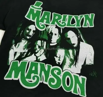 Vintage Marilyn Manson Izdrukāt Black Vīriešu, Sieviešu S-5Xl T-Krekls, t-veida