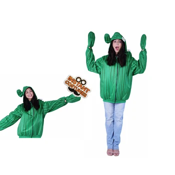 Vīrieši Smieklīgi Kaktuss Kapuci sporta Krekls Cosplay Kostīmu 3D Iespiesti Gadījuma Streetwear Sieviešu Modes Zaļā Top Džemperis Pilns Komplekts