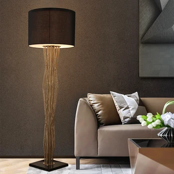 Unikāls Dizains, Iekštelpu Apdares Lampas Dzīvojamā Istabā Villa Nerūsējošā Tērauda E27 Gaismas Turētājs Mūsdienu LED Grīdas Lampas