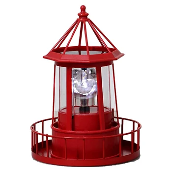 LED Saules enerģijas Bāku, 360 Grādu Rotējoša Lampas Pagalma Apdare Ūdensizturīgs Dārza Torņi Statuja Gaismas