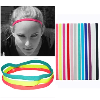 Candy Krāsas Sporta Galvu Sievietēm, Vīriešiem Anti-slip Joga Fitness Sweatband Elastīgu Gumiju Meitene Futbola Darbojas Matu Aksesuāri