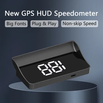 Jaunu HUD Auto Head Up Displejs Vējstikla Projektoru, GPS Sistēma, Spidometrs, Odometrs, Automašīnu Digitālā Ātruma Universālo Auto Piederumi