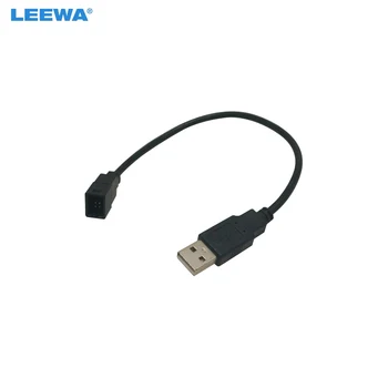 LEEWA Auto Radio Audio USB 2.0 Portu, Lai 4PIN Ievadi Mediju Datu Adapteri Priekš Nissan Teana Changan CS USB AUX Vadu Kabeli #CA6535