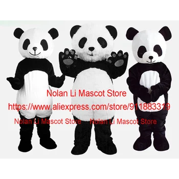 Augstas Kvalitātes Melnā Un Baltā Giant Panda Talismans Apģērbu Lielas Acis Lomu Spēlē Plīša Pieaugušo Karikatūra Reklāma Spēli Dāvanu 065
