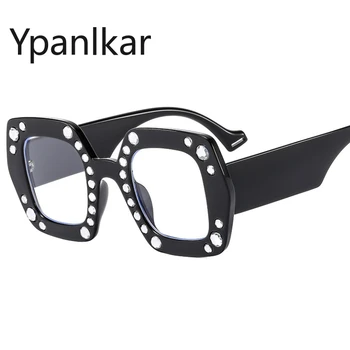 Jaunu Dimantu Anti Zilā Liels Rāmis Brilles Sievietēm Datoru Zilā Gaisma Brilles Melnā Starojuma Aizsargbrilles, Brilles Brilles Vīriešiem