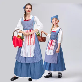 Vācijas Octoberfest Tradicionālo Bavārijas Alus Meitene, Kupli Svārciņi Tērpu Halloween Puse Lolita Franču Maid 