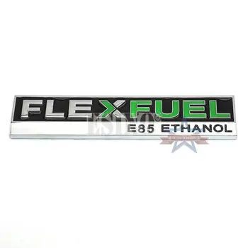 Car Styling, 3D Flex Fuel (E85 Etanolu Automašīnas Metāla Cinka Sakausējuma Bagāžnieka Līmi Emblēma Ķermeņa Tailgate Emblēmu