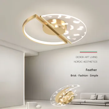 Mūsdienu Luksusa Griestu Lampas LED Guļamistaba, Dzīvojamā Istaba Aptumšojami Spalvu Akrila Gaismas Armatūra Mājas Dekori Lampas Guļamistabas