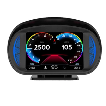 P2 Auto HUD (Head-Up Display OBD GPS Transportlīdzekļu Ātruma Un Slīpuma Mērītāju, Ūdens Temperatūru Un Degvielas Patēriņa Viegli Izmantot