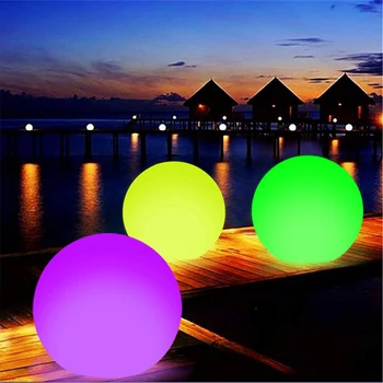 LED Spīd Bumbu, Piepūšamo Balonu Rotaļlieta, Tālvadības pults, Krāsa mainās 16 Krāsu Ūdens Beach Ball Koncerts Atmosfēru Dekorēšana Aksesuāri