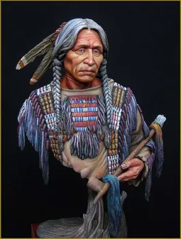 Unpainted Komplekts 1/10 Priekšnieks Sioux seno krūtis 1/10 karavīrs attēls Vēsturiskais Attēls Sveķu Komplekts