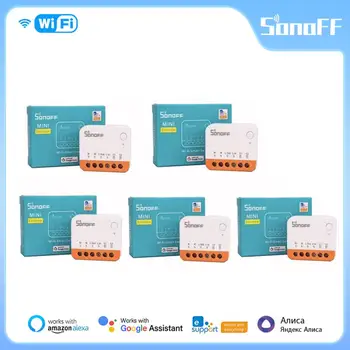 SONOFF MINIR4 WiFi Smart Slēdzis 10A 2 Veidu Kontroles Mini Extreme Smart Home Relay Atbalsts R5-I-MATE Balss Alexa Alise Google Home