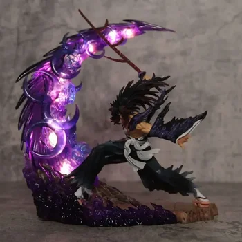 Anime Demon Slayer Rīcības Attēls Tsugikuni Yoriichi Kokushibou Figuras Rotaļlietas 23cm Gk Statuja Pvc Modelis Ar Gaismu Rotas, Dāvanu