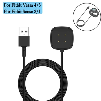 1M USB Datu Kabelis Uzlādes Lādētājs Fitbit Otrādi 4/3 | Izjūtu 2/1Smart Skatīties Magnētiskās Strāvas Adapteri Aksesuāri