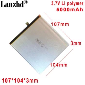 3.7 V litija Polimēru akumulators 5000mAh Tablet datoru sērija medicīnas akumulators 31104107 107*104*3.1 mm