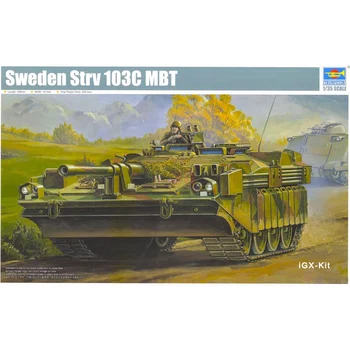 Trompetists 00310 1/35 Zviedrija STRV 103.C MBT Galvenais Kaujas Tanks Parādīt Bērniem Dāvanu Rotaļlietu Plastmasas Montāžas Ēkas Modelis, Komplekts