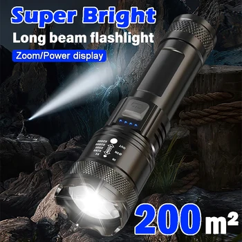 XHP50 Super Jaudīgs LED Lukturītis Zoom Taktiskais Lukturītis Iebūvēts Akumulators USB Lādējamu Ūdensizturīgs Lampas Ultra Spožu Laternu