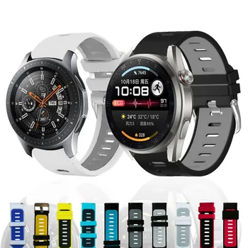 22mm Silikona Sporta Joslu Samsung Galaxy Watch3 45mm 46mm Rīku S3 Classic/Frontier Aproce Siksnu Huawei skatīties GT3 SE
