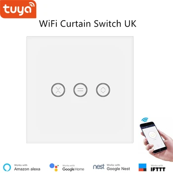 WiFi Tālvadības pults Smart Aizkaru Ieslēdziet funkcijas Wifi Slēdža pārslēgšana Balss touch App kontroles UK standarta Rūdīta Stikla panelis Alexa
