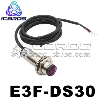 Infrasarkano Indukcijas Difūziem Pārdomas Fotoelektrisks Slēdzis E3F-DS30C4/C2/P1/P2/Y1 Trīs Stieples NPN Normāli Atvērt 24V E3F-DS30C2